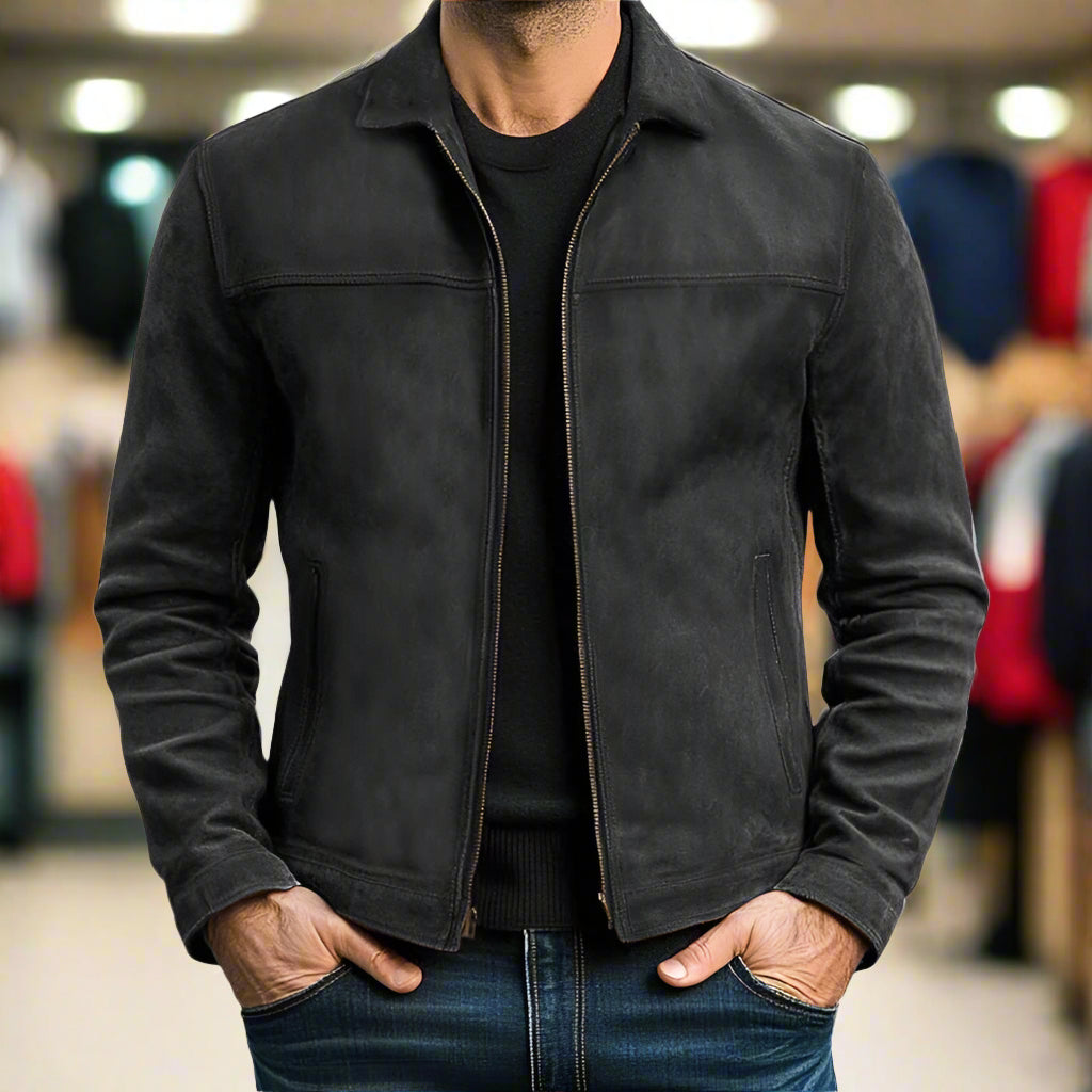 James | Lederjacke mit Reißverschluss